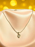 Heart Pendant Ball Chain Gold-Plated Necklace for Women | Me19 Jewellery India