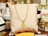 Heart Pendant Ball Chain Gold-Plated Necklace for Women | Me19 Jewellery India