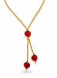 Gold-Plated Red Stone Pendant Necklace | Designer Jewelry Online India – Me19