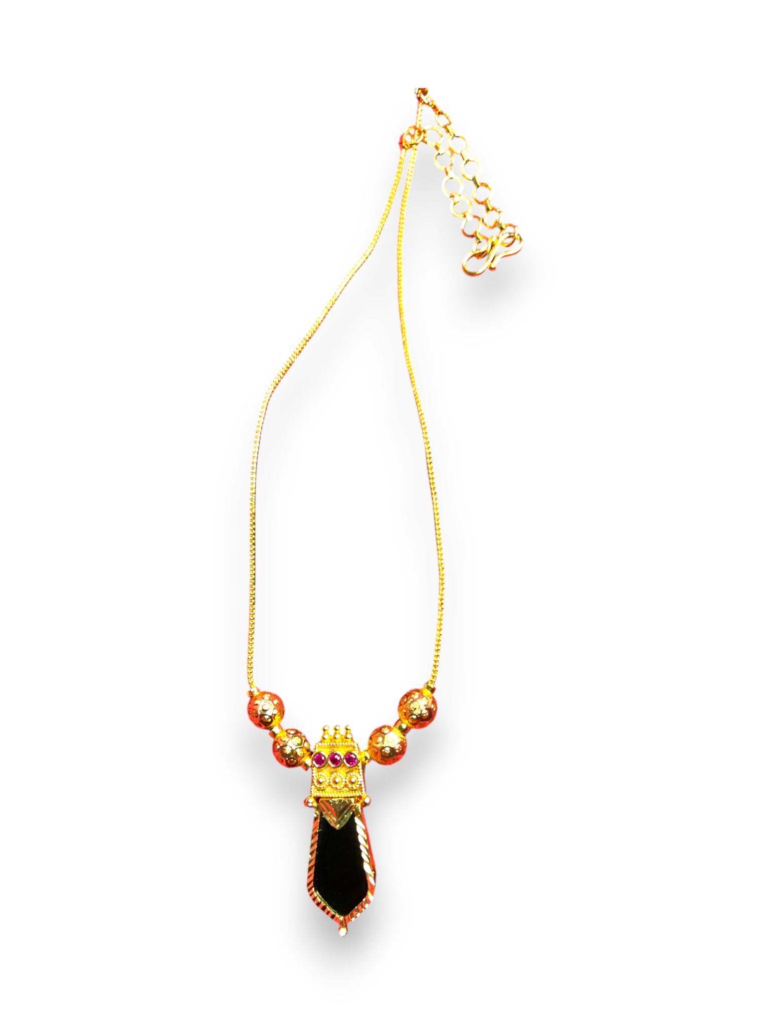 Black Palakka Mala: A Bold Gold-Plated Necklace | Me19 India