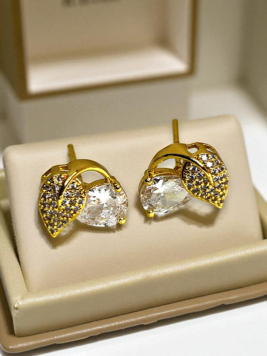 Me19 American Diamond Fan Stud Earrings | Statement Jewellery , India