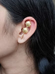 Me19 Gold Floral Cuff Earrings in India