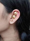 Me19 Gold Floral Cuff Earrings in India